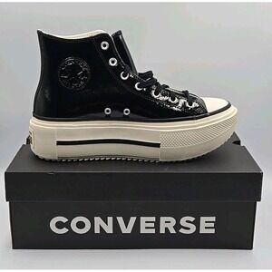 Converse Chuck Taylor All Star Lift Double Stack Platform Patent Leather Shoes